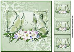 Butterflies and Flowers Topper