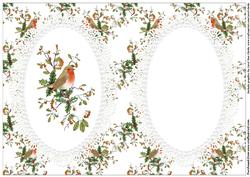 Christmas Robin on Branch Insert