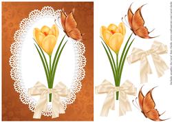 Golden Crocus Decoupage