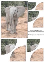 Cute Baby Elephant Duo Corner Stacker