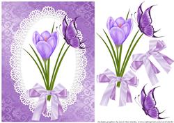 Blue Crocus Decoupage