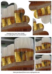 Row of Beers Shell Edged Corner Stacker