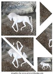White Unicorn Triangle Corner Stacker