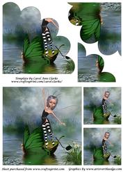 Dancing Butterfly Fairy Shell Edged Corner Stacker 4