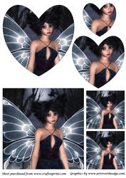 Butterfly Fairy Heart Shaped Pyramid