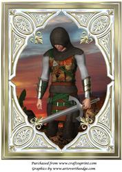 Medieval Knight Framed A4