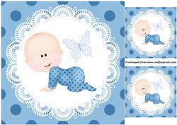 Crawling Baby Boy Topper