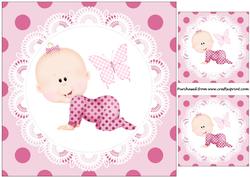 Crawling Baby Girl Topper