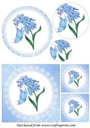 Forget-me-not Flowers Circle Pyramid