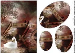 Swan Fantasy Oval Pyramage