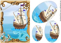 Pirates Ship Oval Pyramid