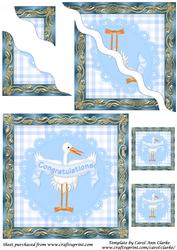 New Baby Boy Square Wavy Corner Stacker