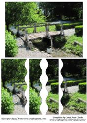 Wooden Bridge Watercolour Wavy Side Stacker