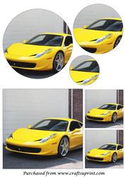 Yellow Ferrari Circle Pyramage