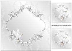 White Dove with Rings Insert 2