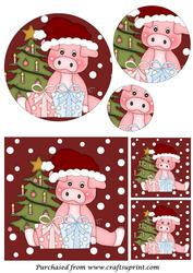 Christmas Pig Circle Pyramid 5