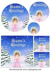 Christmas Angel Circle Pyramid