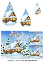 Christmas House Teardrop Pyramid