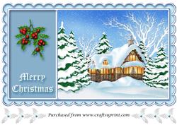 Christmas House Card A4
