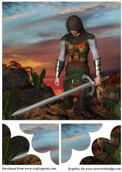 Medieval Knight Quadro Petal Corner Stacker
