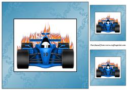 Blue Race Car Topper