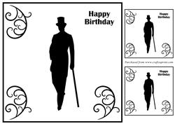 Vintage Male Birthday Topper
