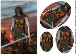 Medieval Knight Oval Pyramid