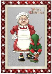 Mrs Claus and Elf A4