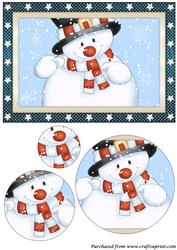 Cute Christmas Snowman Circle Pyramid