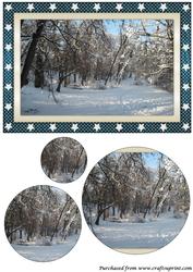 Christmas Scenery Circle Pyramid