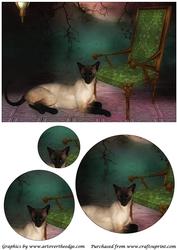 Cat and Armchair Circle Pyramage