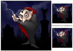 Here Comes Dracula Topper