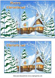 Christmas House Panel Card