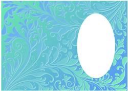 Swirly Gradient Aquamarine Blue Insert