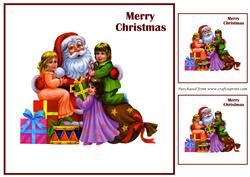 Santa and Children Topper