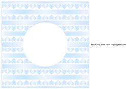 Wedding Heart Ribbon Blue Insert 8x8
