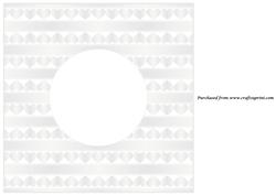Wedding Heart Ribbon Grey Insert 8x8