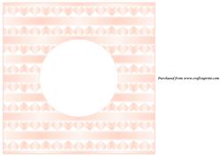 Wedding Heart Ribbon Pink Insert 8x8