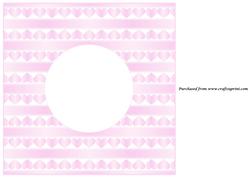 Wedding Heart Ribbon Rose Insert 8x8