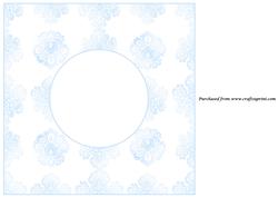 Damask Wedding Light Blue Insert 8x8