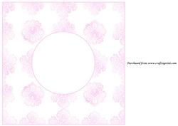 Damask Wedding Rose Insert 8x8