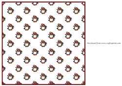 Christmas Penguin Background 8x8