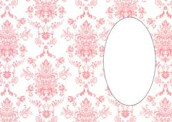 Pink Damask Paper Insert 1