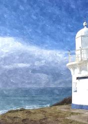 Lighthouse Watercolour Background