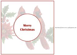 Christmas Cardinals Insert 8x8