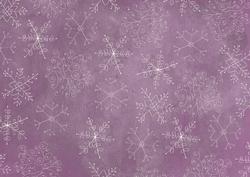 Christmas Snowflake Doodles Purple Backing Paper