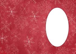 Christmas Snowflake Doodles Red Insert