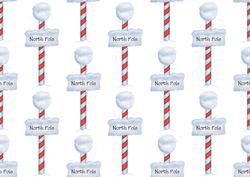Christmas North Pole Sign Backing Paper