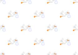 Baby Boy Stork Backing Paper