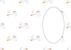Baby Boy Stork Insert